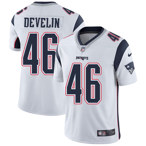 Nike Patriots #46 James Develin White Men's Stitched NFL Vapor Untouchable Limited Jersey - Click Image to Close